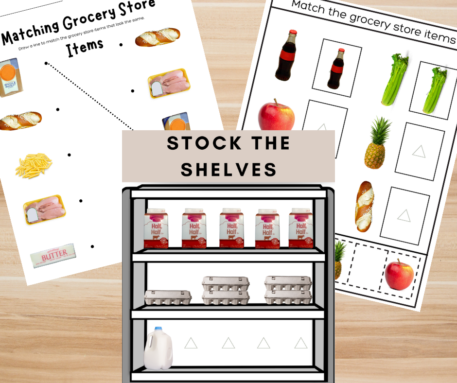 Life Skills Stock the Shelves Activities and Worksheets Grocery Store ...